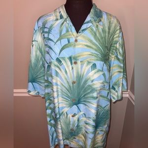 Tommy Bahama Mens Silk Hawaiian Shirt L Tropical‎